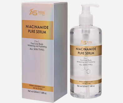 Ashley Shine Niacinamide Pure Serum 2 in 1 Face & Body Whitening and Hydrating Skin