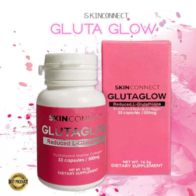 Skin Connect Gluta Glow Reduced L-Glutathione Hydrolyzed Marine Collagen 33 Capsule 500mg