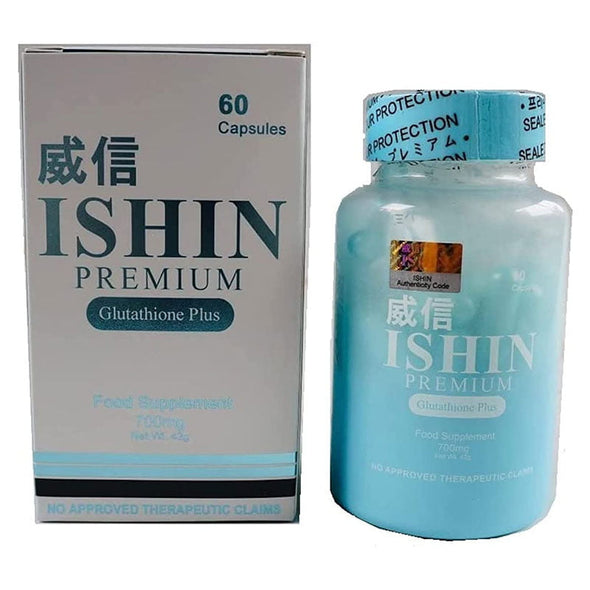 Ishin Premium Glutathione Plus Food Supplement 700mg 60 Capsules