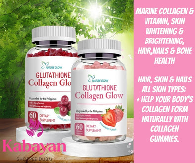 Nature Glow Glutathione Collagen Glow Gummies ( Strawberry & Cranberry )